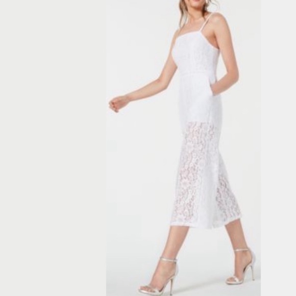 FRENCH CONNECTION WHITE HELENIE LACE JUMPSUIT - Picture 2 of 14